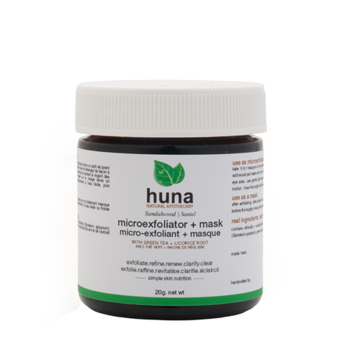Huna Sandalwood Microexfoliator + Mask - Small on white background