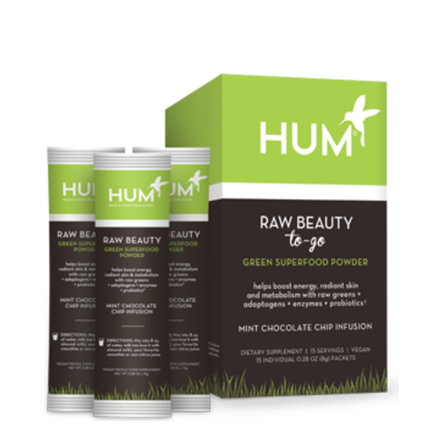 HUM Nutrition Raw Beauty To Go | Packettes, 15 x 8g/0.28 oz HUM Nutrition Raw Beauty To Go | Packettes on white background