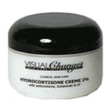 Visual Changes Hydrocortisone Cream 2% on white background