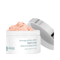 HairLine Detox and Purifying Scrub on white background