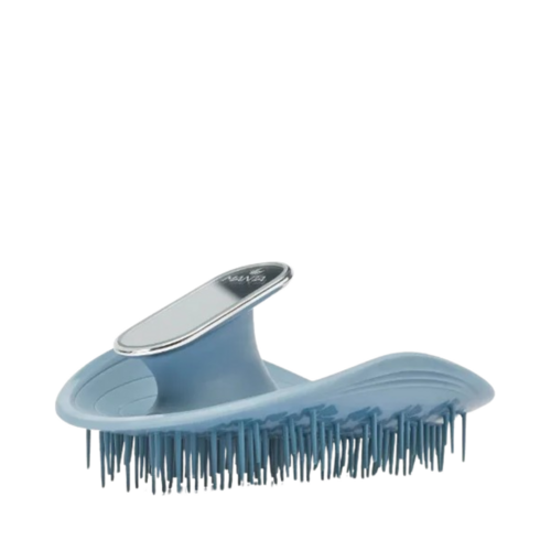 Manta Hair Brush - Mirrored Blue on white background