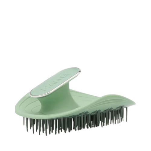 Manta Hair Brush - Serene Green on white background