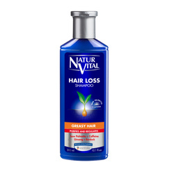 Hair Loss - Greasy Hair Shampoo on white background
