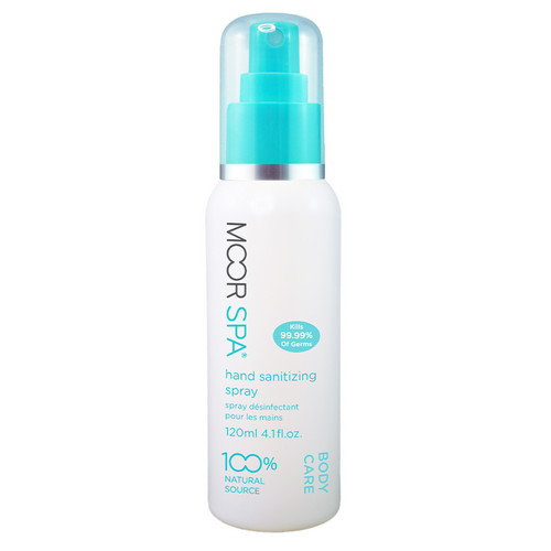 Moor Spa Hand Sanitizing Spray on white background