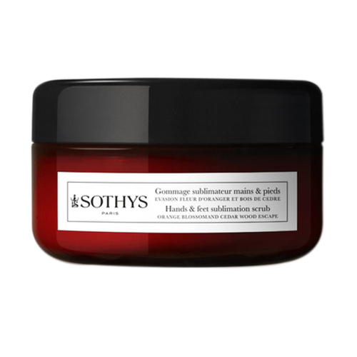 Sothys Hands and Feet Sublimation Scrub - Orange blossom and Cedar Wood Escape on white background