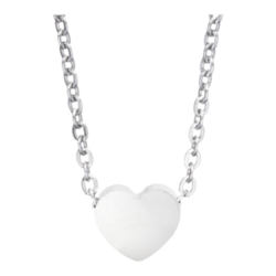 Heart Necklace - Silver (40-45cm)