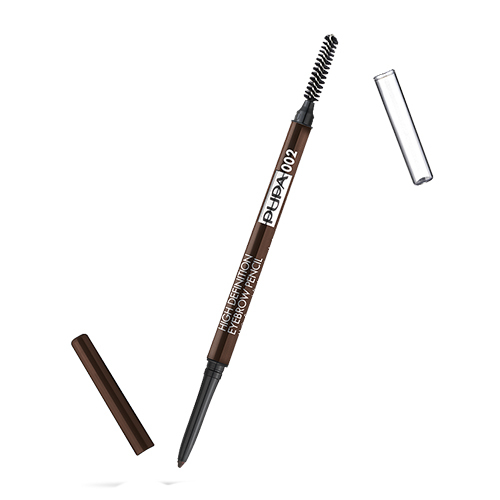 Pupa High Definition Eyebrow Pencil - 002 Brown on white background