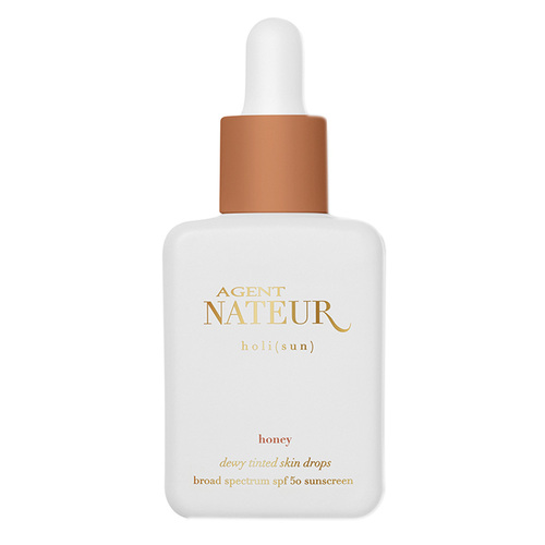 Agent Nateur Holi (Sun) Dewy Tinted Serum SPF 50 - Almond on white background