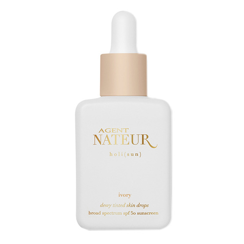 Agent Nateur Holi (Sun) Dewy Tinted Serum SPF 50 - Almond on white background