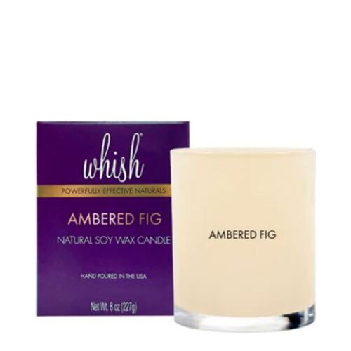 Whish Holiday Candle - Ambered Fig, 227g/8 oz