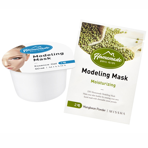 MISSHA Homemade Modeling Mask - Mung Bean 50ml + 5g on white background