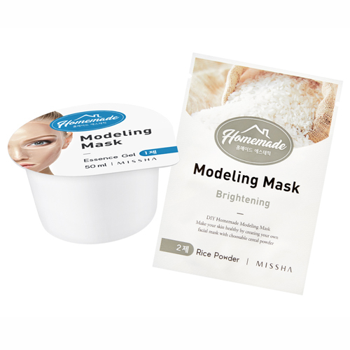 MISSHA Homemade Modeling Mask - Mung Bean 50ml + 5g on white background