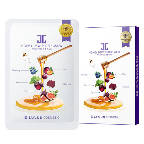 JAYJUN Honey Dew Purple Mask (25ml x 5 sheets), 1 set