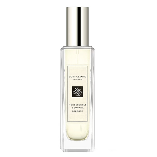 Jo Malone Honeysuckle and Davana Cologne on white background