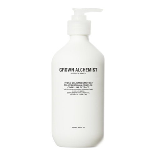 Grown Alchemist Hydra-Gel Hand Sanitiser - Tri - Hyaluronan Complex, Corallina Extract on white background