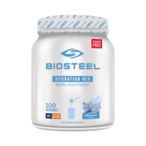 BioSteel Hydration Mix White Freeze on white background