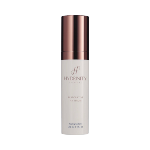 Hydrinity Restorative HA Serum on white background