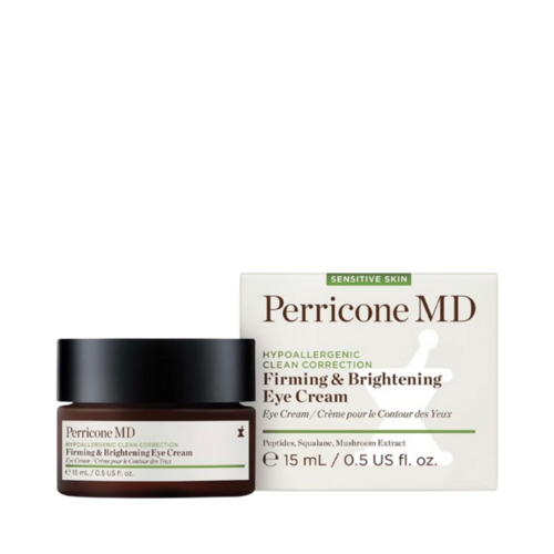 Perricone MD Hypoallergenic Clean Correction Firming + Brightening Eye Cream, 15ml/0.51 fl oz Perricone MD Hypoallergenic Clean Correction Firming + Brightening Eye Cream on white background