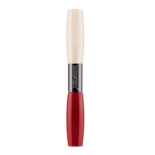 Bodyography Icon Dual Lip Gloss - Bombshell (Raisin) on white background