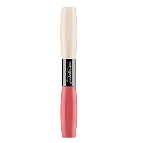 Bodyography Icon Dual Lip Gloss - Bombshell (Raisin) on white background