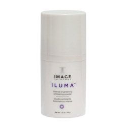 Iluma Intense Brightening Exfoliating Powder on white background