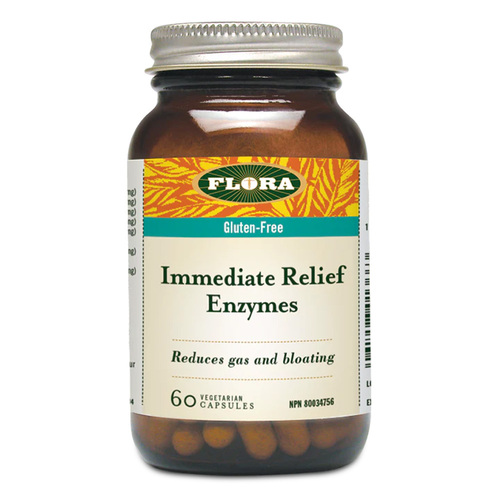 Flora Immediate Relief Enzymes, 60 capsules