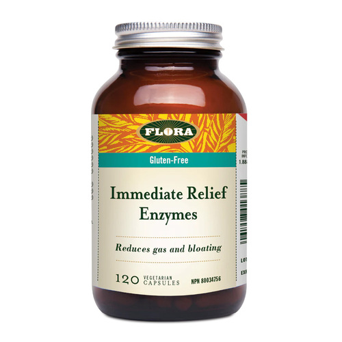 Flora Immediate Relief Enzymes on white background