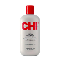 Infra Shampoo on white background