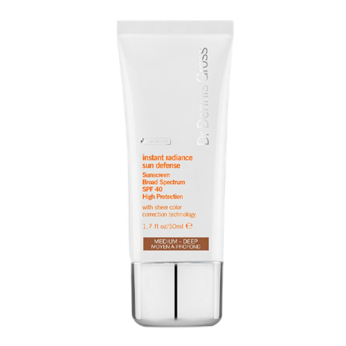 Dr Dennis Gross Instant Radiance Sun Defense Sunscreen Broad Spectrum SPF 40 - Light to Medium on white background