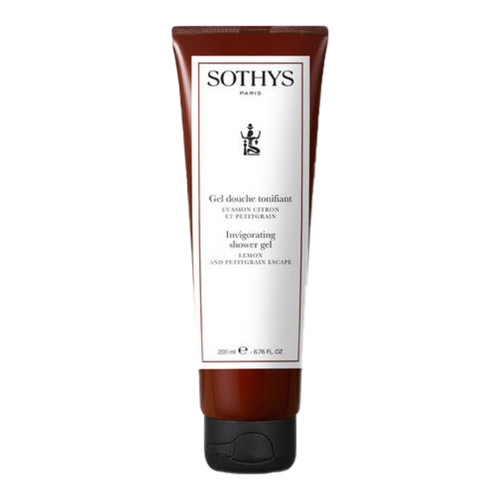 Sothys Invigorating Shower Gel Lemon and Petitgrain on white background