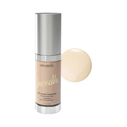 Mirabella Invincible Anti-Aging HD Foundation - 0 Porcelain on white background