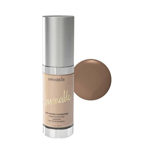 Mirabella Invincible Anti-Aging HD Foundation - 0 Porcelain on white background