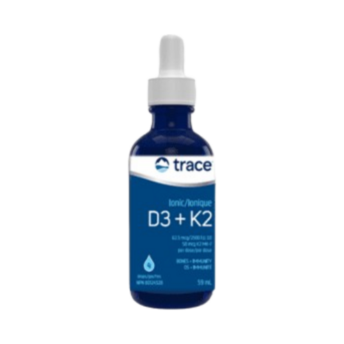 Trace Minerals Ionic D3+K2 on white background