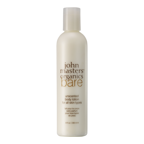 John Masters Organics Bare Unscented Body Lotion on white background