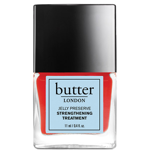 butter LONDON Jelly Perserves - Sheer Strengthening Nail Treatment - Strawberry Rhubarb on white background
