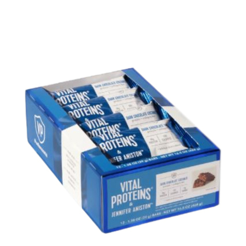 Vital Proteins Jennifer Aniston Protein Bar - Dark Chocolate Coconut on white background