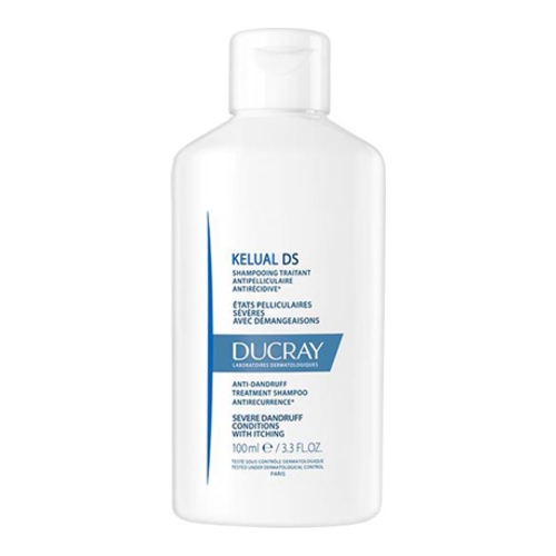 Ducray Kelual DS Shampoo on white background