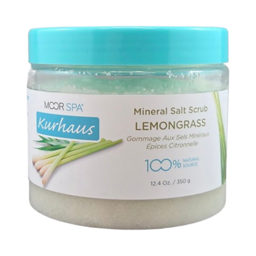 Moor Spa Kurhaus Lemongrass Salt Scrub on white background