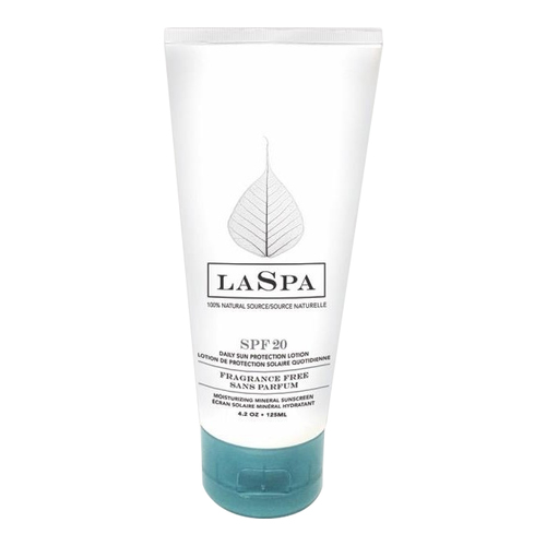 LaSpa Naturals Daily Sun Protection Mineral Sunscreen SPF 20 on white background