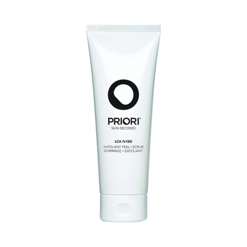 Priori LCA fx160 - 2xfoliant Peel+Scrub on white background
