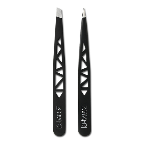 LaTweez Twin Tweezers Set on white background