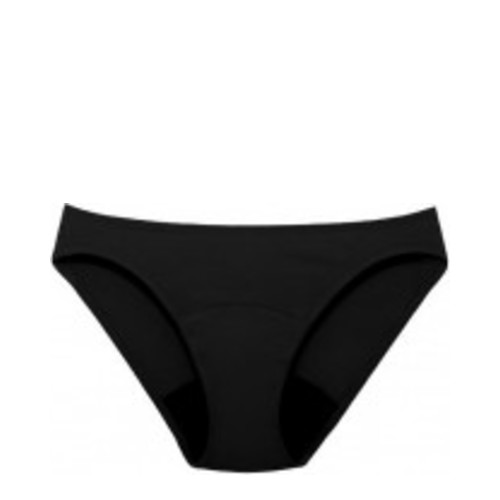 Lunapads Organic Bikini Lunapanties | Black - 2XL Size on white background
