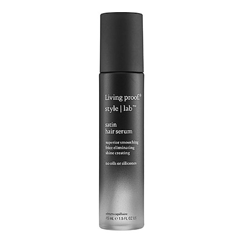 Living Proof Satin Hair Serum on white background