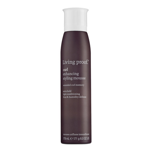 Living Proof Curl Enhancing Styling Mousse on white background
