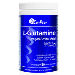 L-Glutamine Powder on white background