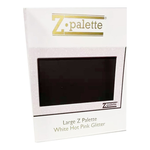 Z Palette Large Palette - White Hot Pink Glitter on white background