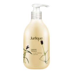 Lavender Shampoo on white background