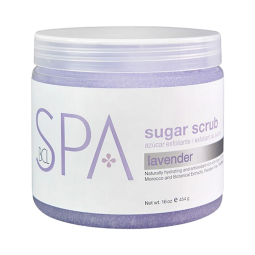 BCL Spa Lavender Sugar Scrub, 454g/16.01 oz BCL Spa Lavender Sugar Scrub on white background