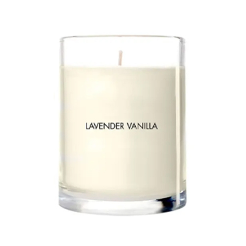 Whish Lavender Vanilla Natural Soy Wax Candle on white background