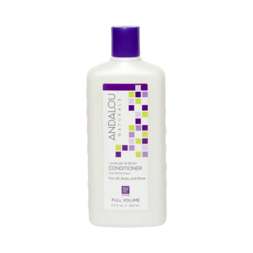 Andalou Naturals Lavender and Biotin Full Volume Conditioner on white background